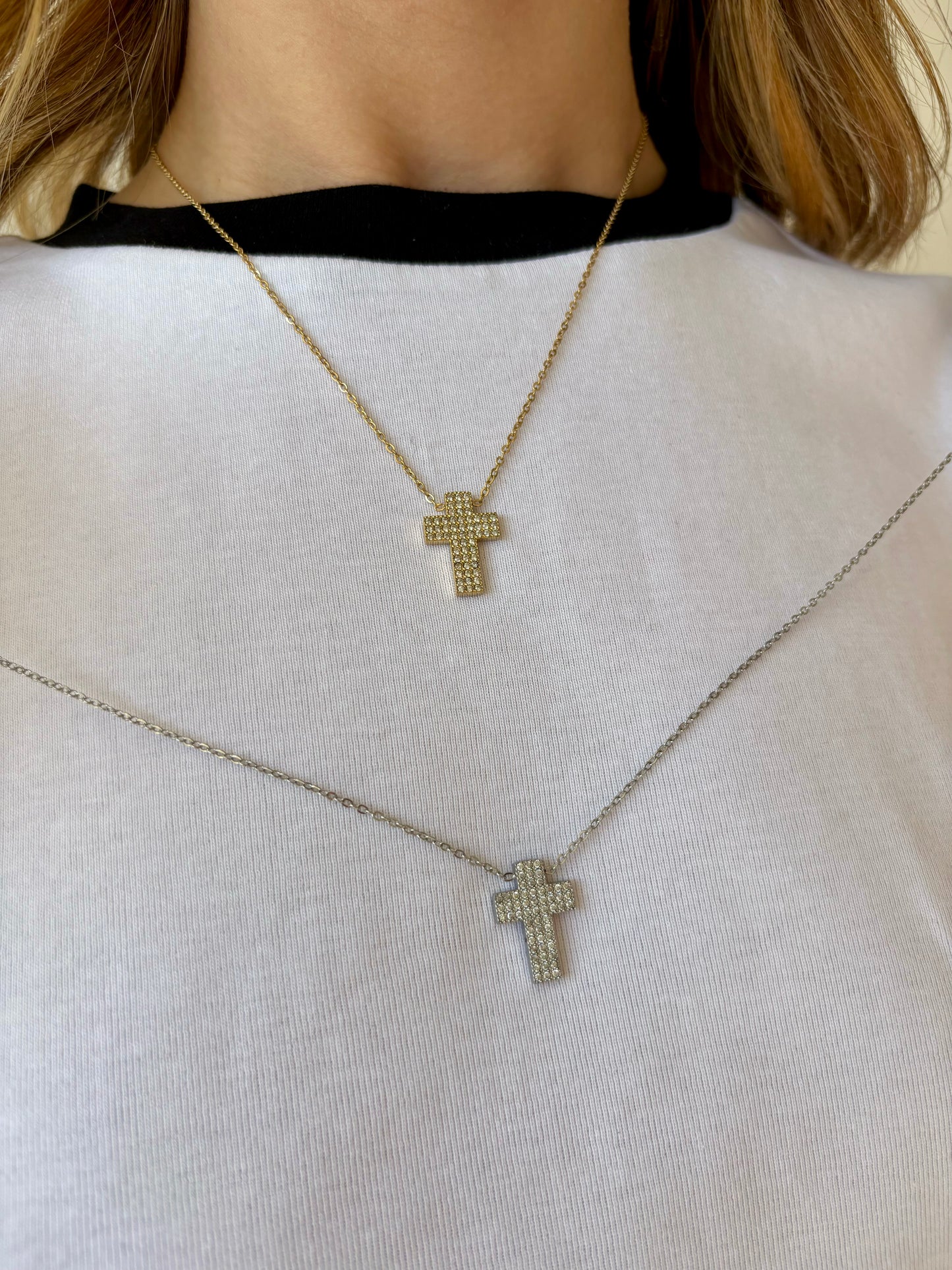 CROCE MINI STRASS | Necklace